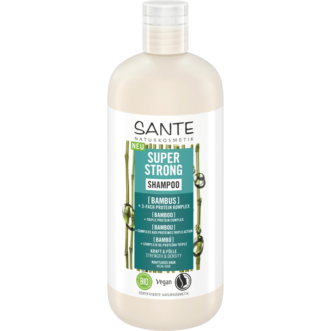 SUPER STRONG Shampoo Bambus + 3-Fach Protein Komplex von Sante Naturkosmetik