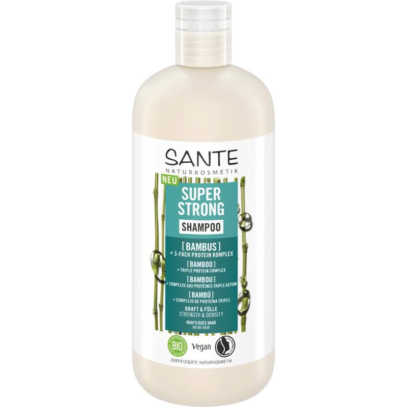 SUPER STRONG Shampoo Bambus + 3-Fach Protein Komplex von Sante Naturkosmetik