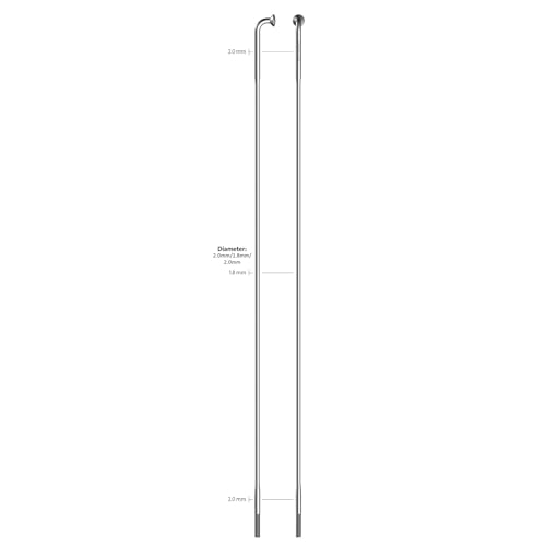 SAPIM SPAAK 14-250L Rennen Edelstahl ohne Brustwarze (100.) von Sapim