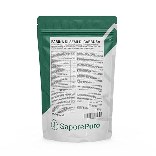 SaporePuro JOHANNISBROTKERNMEHL - locust bean gum - Ideal für Speiseeis und Sorbets - 100% pur - 125 g von SaporePuro