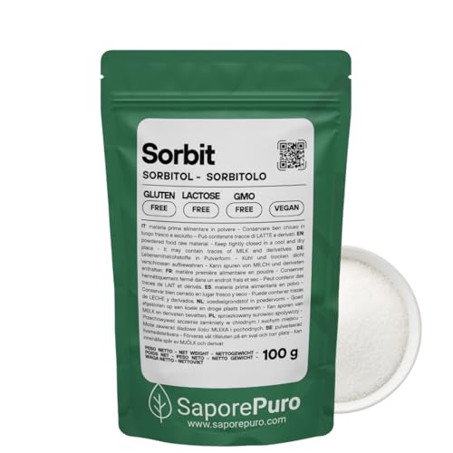 Saporepuro SORBIT pulver 100 gr - alternativer Zucker mit niedrigem glykämischen Index von SaporePuro