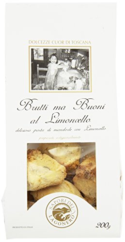 Sapori del Lagonero Brutti ma Buoni al Limoncello - weiche Mandelmakrone mit Limoncello Likör, 2er Pack (2 x 200 g) von Sapori del Lagonero