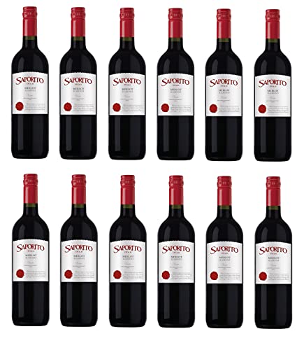 12x 0,75l - 2022er - Saporito d'Italia - Merlot & Raboso - Veneto I.G.P. - Italien - Rotwein trocken von Saporito d'Italia