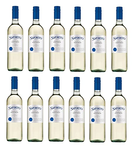 12x 0,75l - 2023er - Saporito d'Italia - Trebbiano & Pinot Grigio - Puglia I.G.P. - Italien - Weißwein trocken von Saporito d'Italia