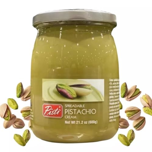 Saras Flavours of Asia Pisti Sizilianischer Pistaziencremeaufstrich | Süße und samtige italienische Creme | Ideal zum Backen und Kochen | 600 g von Saras Flavours of Asia