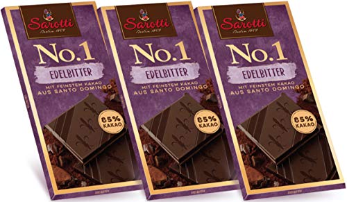 No.1 Dark Bitter Chocolate 85% von Santo Domingo 3 x 100 g Sarotti / Deutschland von Sarotti