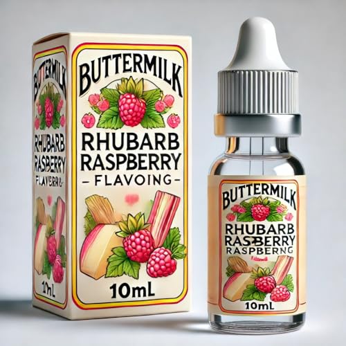 Buttermilch Rhabarber Himbeere Aroma Konzentrat - Vegan - Sasami - 10ml von Sasami