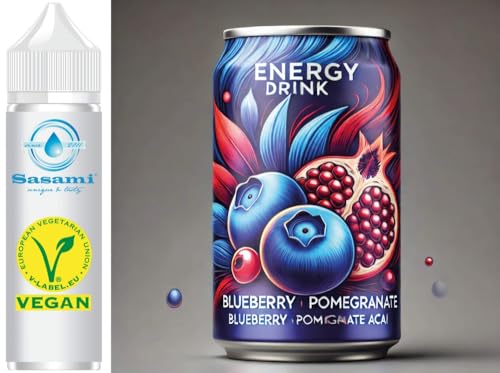 Energy Drink Blueberry Pomegranate Acai Aroma Konzentrat - Vegan - Sasami - 100ml von Sasami