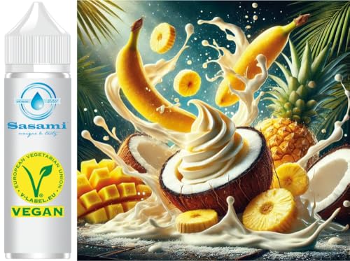 Kokosnuss - Banane - Ananas - Sahne Aroma Konzentrat - Vegan - Sasami - 100ml von Sasami