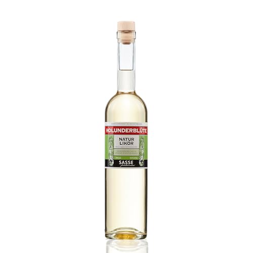 Sasse Holunderblüte Naturlikör 15% vol. - 700 ml | Bio-Holunderblütenlikör von Sasse