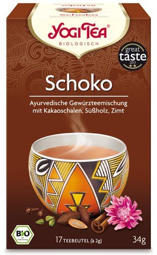 Yogi Tee Schoko, 4er SPARPACK, je 17 Teebeutel a 37,4g von Sat Nam