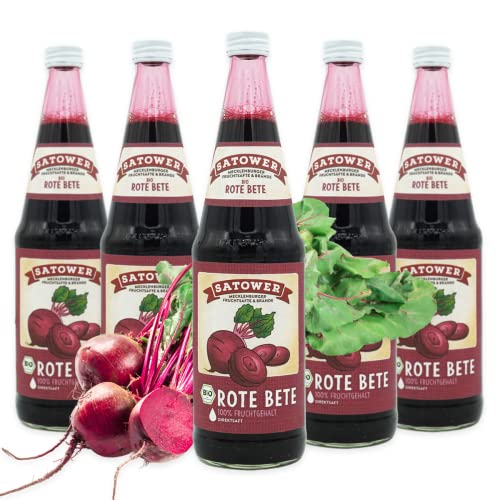 6 x 0,7l Rote Bete Saft (100% Direktsaft) - Original Satower von Satower Mosterei