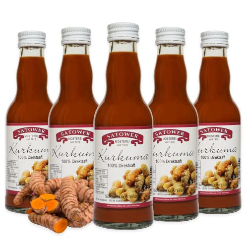 Original Satower - 6x 0,2l Kurkuma Saft pur (100% Direktsaft) von Satower Mosterei