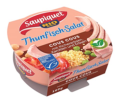 Saupiquet Rio Mare Thunfisch-Salat Cous Cous, MSC zertifiziert, Fix und fertig zubereitet, Ideal für unterwegs, 160g von Saupiquet Rio Mare