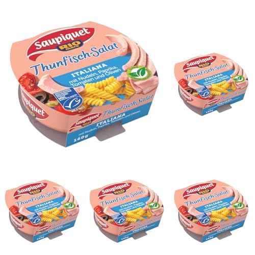 Saupiquet Rio Mare Thunfisch-Salat Italiana, MSC zertifiziert, Fix und fertig zubereitet, Ideal für unterwegs, 160g (Packung mit 5) von Saupiquet Rio Mare