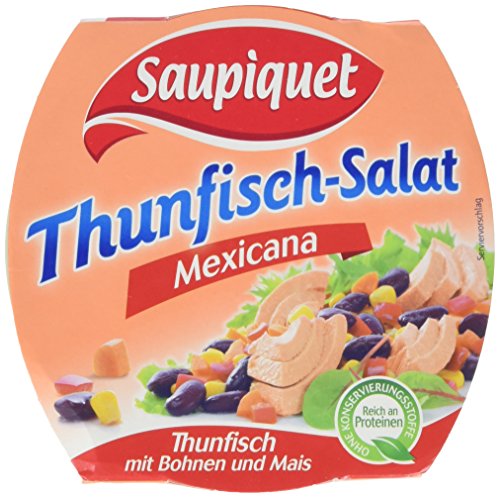 Saupiquet Salat aus Gemüse und Thunfisch, 6er Pack (6 x 160 g) von Saupiquet