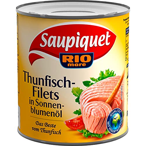 Saupiquet Thunfisch Filets in Sonnenblumenoel Dose 800g von Saupiquet