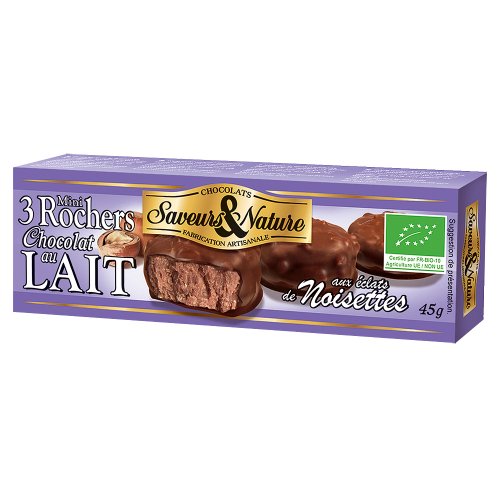 Saveurs & Nature Bio Mini Rochers Praline Vollmilch (2 x 45 gr) von Saveurs & Nature