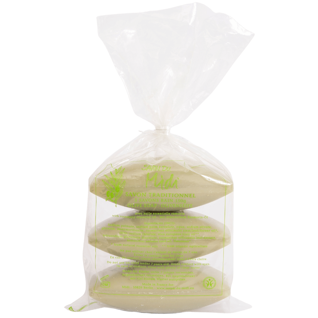 Bio Seife Olive Rosmarin, 3x150g von Savon Du Midi