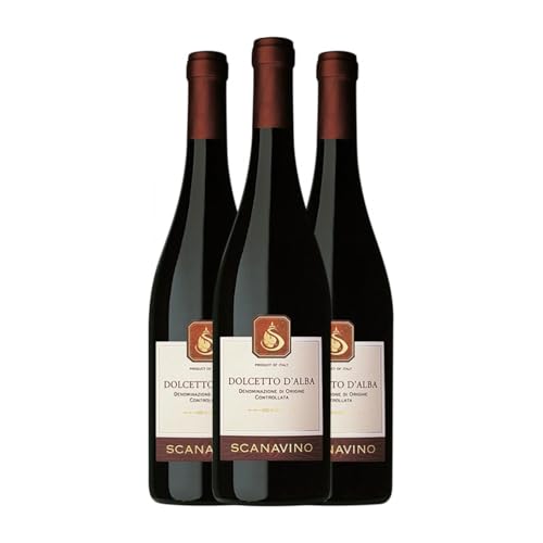 Scanavino Dolcetto Dolcetto d'Alba 75 cl Rotwein (Karton mit 3 Flaschen von 75 cl) von Scanavino