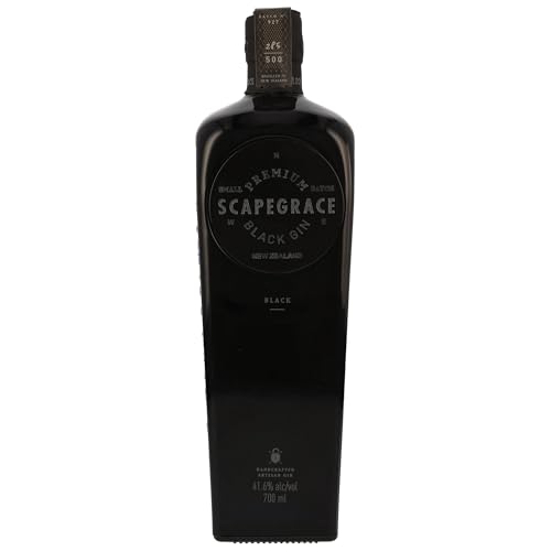 SCAPEGRACE Black 41,6% - Premium Gin - Small Batch Gin - Natürlich schwarze Farbe, die sich unter Zugabe von Tonic Water verändert - 70cL von Scapegrace