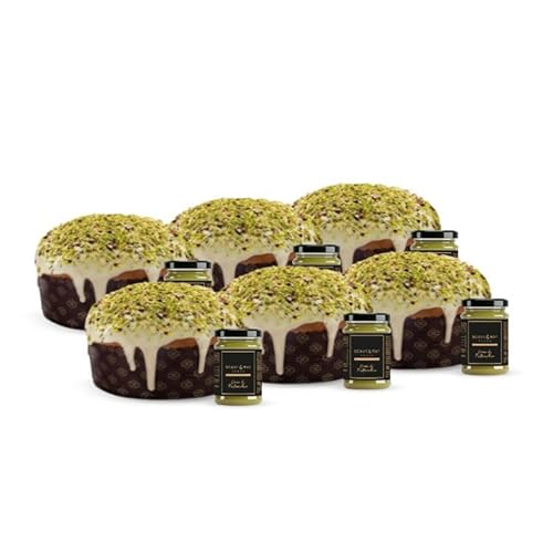 6x SCAVI & RAY Panettone Weihnachtskuchen mit Pistaziencreme [Geschenk-Set] von Scavi & Ray