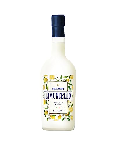 SCAVI & RAY Crema di Limoncello 0,7l – Cremiger Limoncello aus Italien, feinster Cremelikör mit Zitrusnote und Kokosnussaromen,17% Vol. Alkohol – Perfekt als Dessert-Likör oder für Cocktails von Scavi & Ray