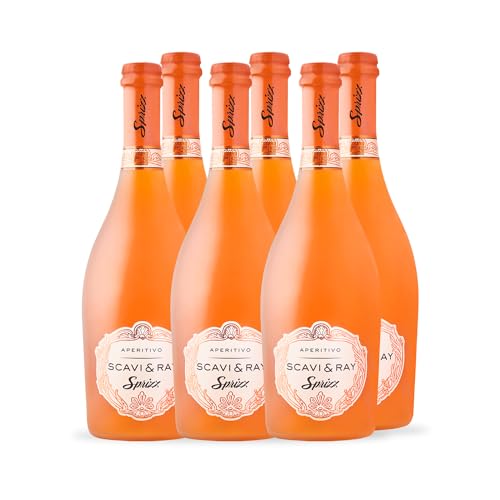 SCAVI & RAY Sprizz Aperitivo – 6 x 0,75l italienischer Cocktail mit spritziger Grapefruit & Blutorange, 5,5% Vol. Alkohol – der Partybegleiter für gesellige Runden oder als Aperitif von Scavi & Ray