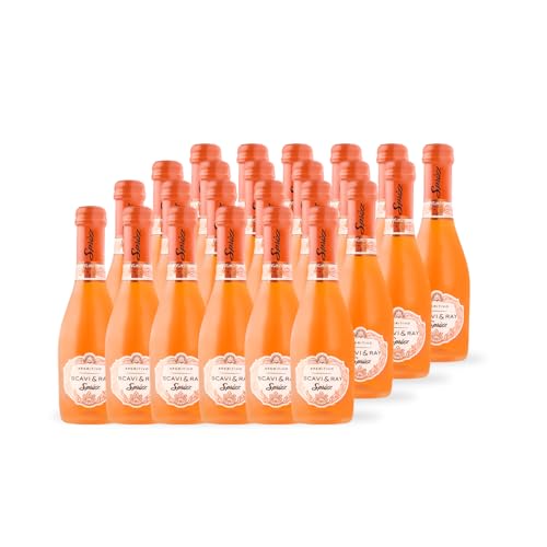 SCAVI & RAY Sprizzione Aperitivo PICCOLO (24 x 0,2l) | Italienischer Aperitif mit 5,5% Vol. Alkohol | fruchtig & erfrischend |24 kleine Flaschen - perfekt für Partys & Events | (24 x 0,2l) von Scavi & Ray