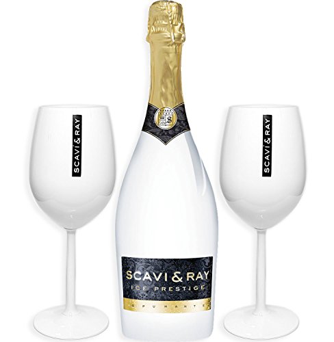 Scavi & Ray ICE Prestige Spumante Cuvee 0,75l (10,5% Vol) + 2x ICE Gläser -[Enthält Sulfite] von Scavi & Ray