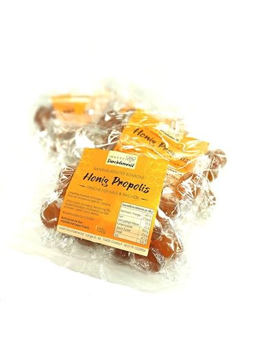 Honig Propolis Bonbons, Halsbonbons mit Naturheilkräuter 5x 100g Beutel von der Imkerei Durchdenwald® (5) von SchWABENpur