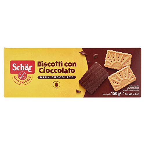 3x Schar Biscotti al Cioccolato Schokoriegel Schokoladenkekse Glutenfrei 150g von Schär