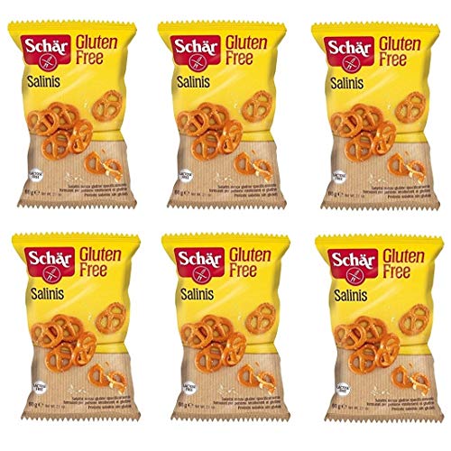 6x Schär Gluten Free Salinis snack gesalzene Cracker glutenfrei Bretzeln 60g von Schär