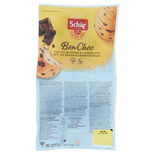 Schär Bon Choc mit Schokoladentropfen, 24er Pack (4 x 55g) von Schär