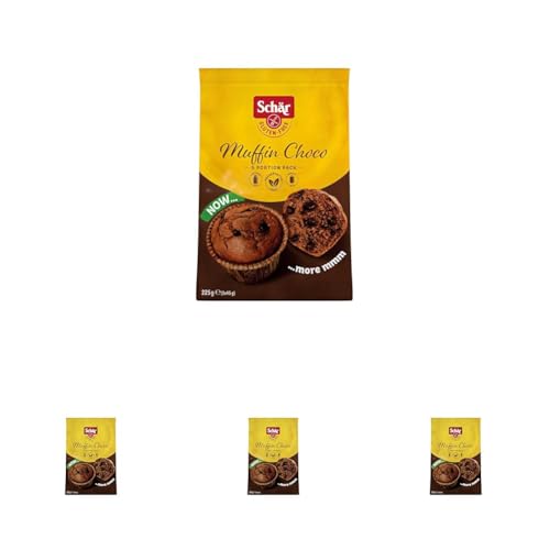 Schär Choco Muffins, 225 g (Packung mit 4) von Schär