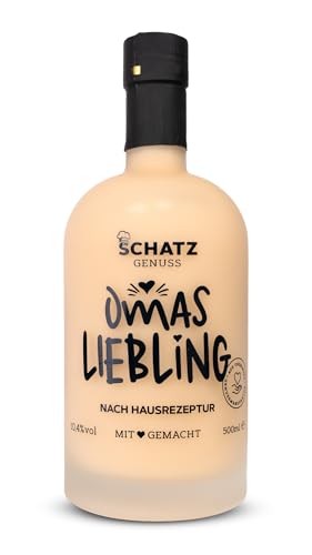 Omas Liebling - Aromatisch und super cremig! Aus Rum, Vanille & Ei! Schmeckt genau wie Eierlikör - nur besser! Für die Hausbar und als Geschenk (375ml) von Schatz Genuss