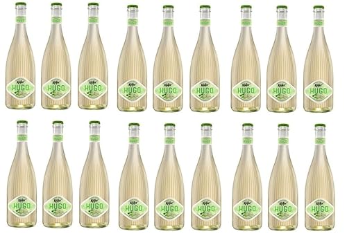 18 Flaschen Käfer Hugo Holunderblüte Limette a 750ml 7% Vol. + Space Riegel gratis 45g von Schaumwein