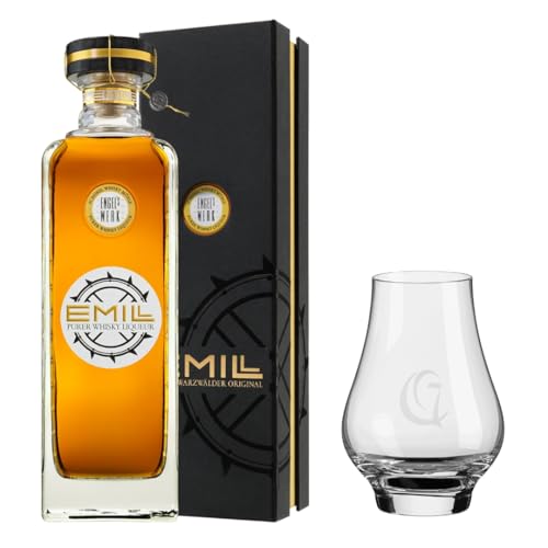 Scheibel EMILL Engelswerk - Reiner Whisky-Likör + Original EMILL Glas von Scheibel