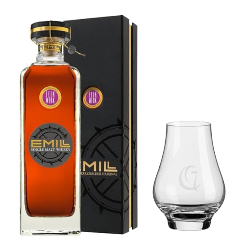 Scheibel EMILL Feinwerk - Single Malt Whisky - Portwein-Finish + Original EMILL Glas von Scheibel