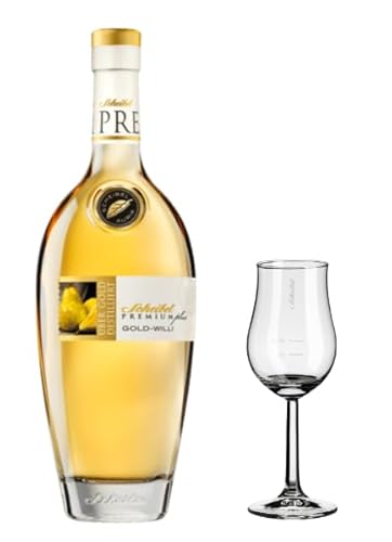 Scheibel PREMIUMplus Gold-Willi 0,7L Flasche + Aroma-Glas von Scheibel