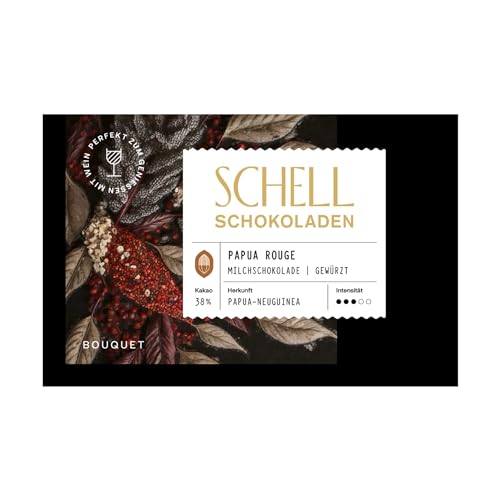 Schell Schokoladen Milchschokolade - Papua Rouge | Edle Schokolade aus nachhaltiger Produktion, exklusive Süßigkeiten als tolles dankeschön Geschenk, Schokolade Geschenk von Schell Schokoladen