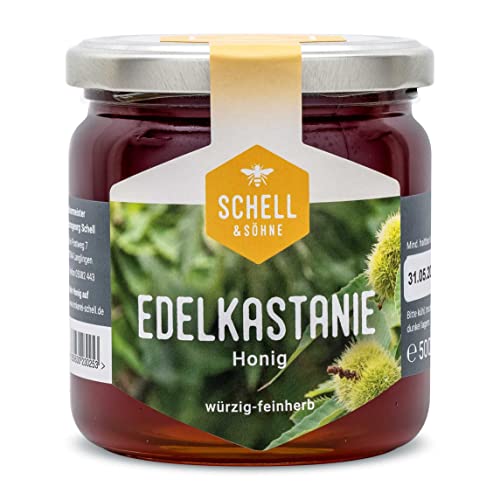 Deutscher Edelkastanienhonig 500g - Imkerei Schell - flüssiger Honig aus eigener Produktion - 100% Deutscher Honig von Schell & Söhne