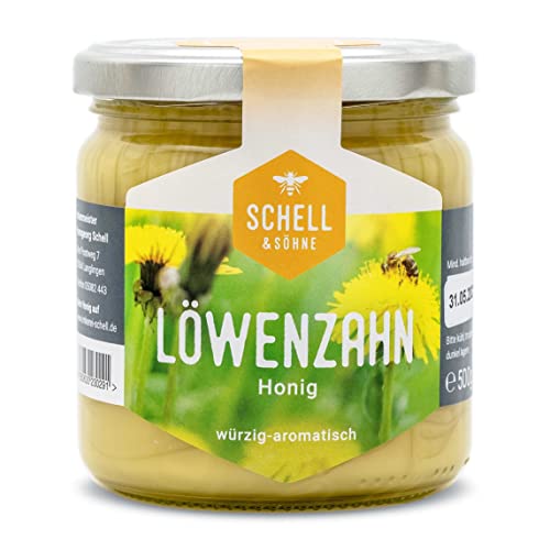 Deutscher Löwenzahnhonig 500g - Imkerei Schell - cremig gerührter Honig - 100% Deutscher Honig von Schell & Söhne