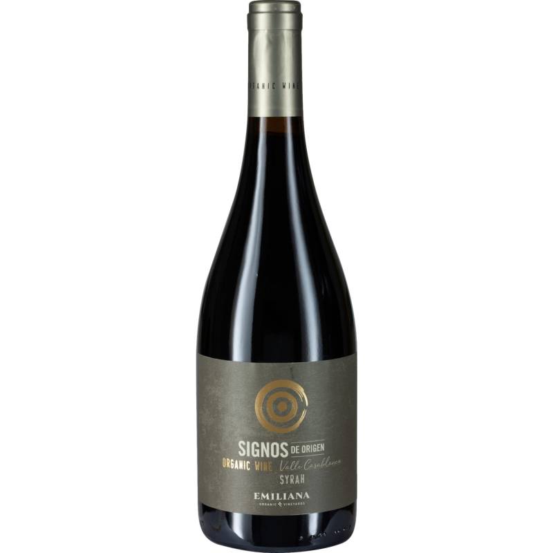 Emiliana Signos de Origen Syrah, Valle Casablanca, Valle de Aconcagua, 2021, Rotwein von Schenk GmbH - Alemannenstr. 33 - D-76532 Baden-Baden