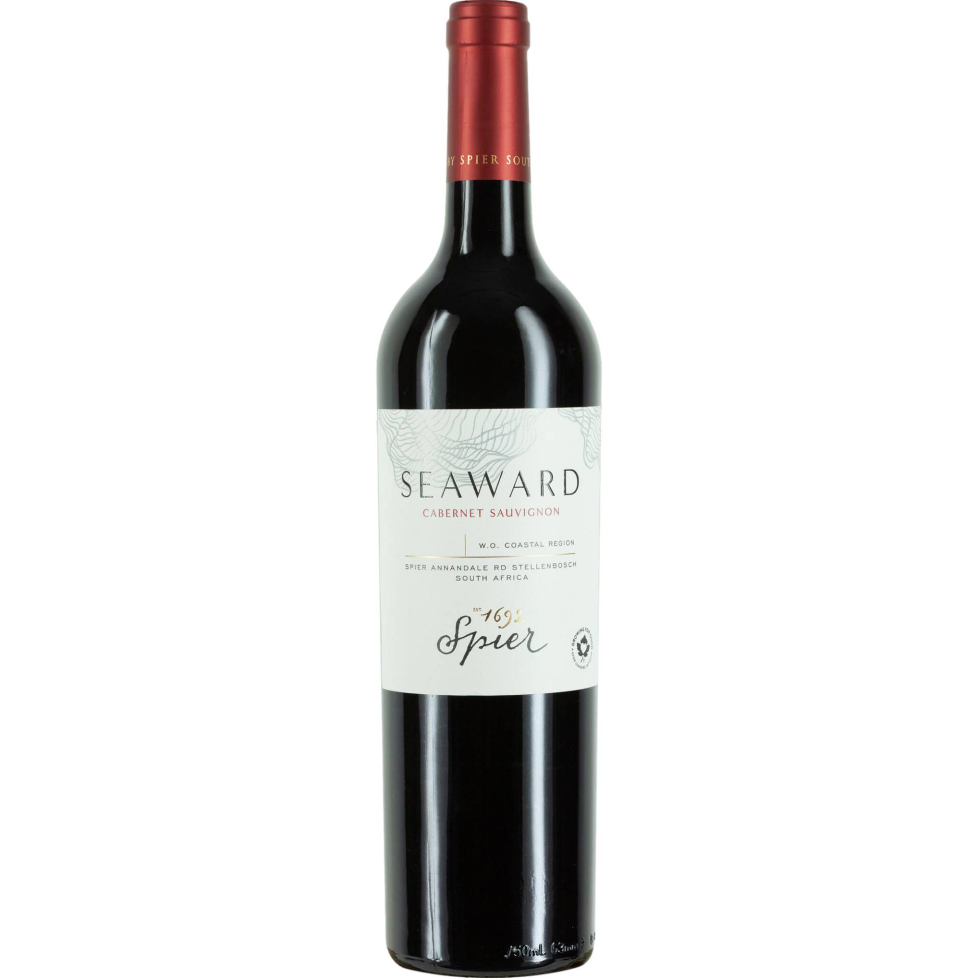 Spier Seaward Cabernet Sauvignon, WO Coastal Region, Western Cape, 2021, Rotwein von Schenk GmbH - Alemannenstr. 33 - D-76532 Baden-Baden