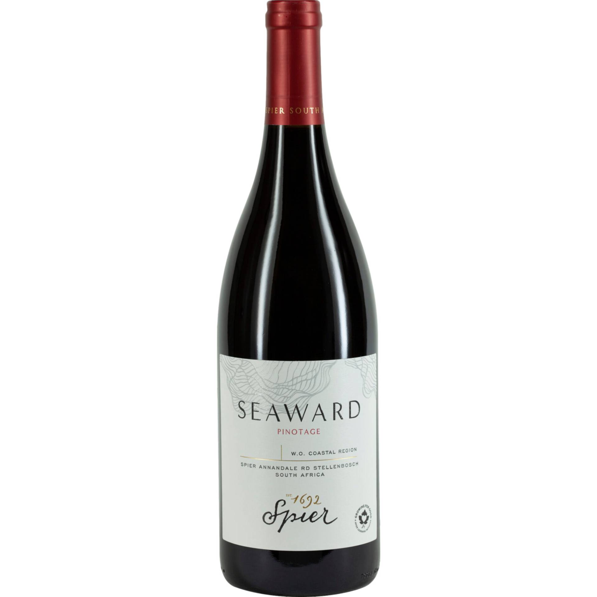 Spier Seaward Pinotage, WO Coastal Region, Western Cape, 2021, Rotwein von Schenk GmbH - Alemannenstr. 33 - D-76532 Baden-Baden