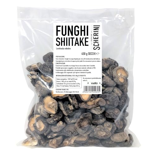 Scherini Valtellina - Feine getrocknete Shiitake-Pilze für Feinschmecker 450g von Scherini Valtellina