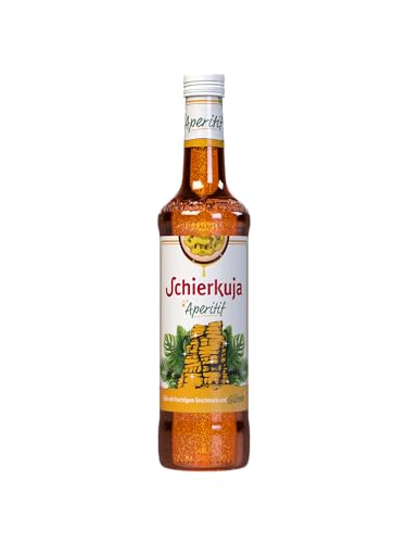 Schierkuja Likör, mit Harz Glitzer, 15% Vol, 0,7l – Mix aus Schierker Feuerstein & fruchtiger Maracuja – Als Aperitif mit Spritz oder Tonic & als Shot von Schierkuja Harz-Glitzer