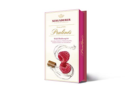 RCP Schladerer Himbeergeist-Pralinés, Vollmilch-Schokolade, Mit Zuckerkruste, Flüssige Füllung, Alkoholhaltig, Tolles Geschenk, 2 x 127 g von Schladerer Pralinés