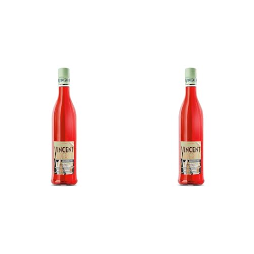 VINCENT Aperitif Alkoholfrei - fruchtiger Bitter-Aperitif der Schwarzwälder Hausbrennerei Schladerer mit feinen Himbeernoten, perfekt als Spritz oder mit Tonic (1 x 0.7 l) (Packung mit 2) von Schladerer